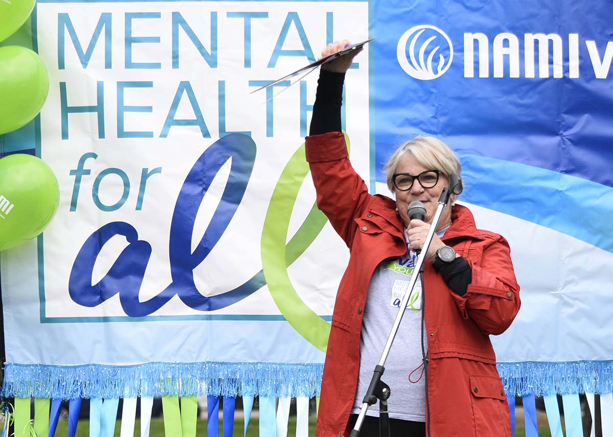 Executive director speaking at NAMI walks event